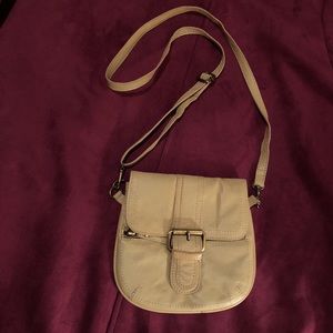 Beige Vintage Crossbody Genuine Leather